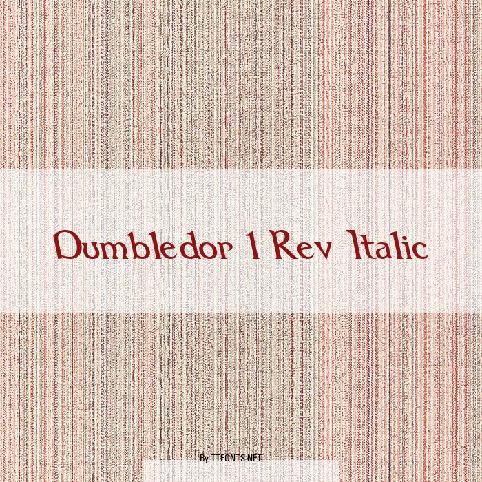 Dumbledor 1 Rev Italic example